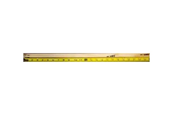 A yellow measuring tape extending out, showing measurements in inches and centimeters.